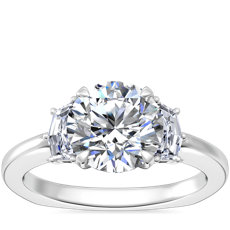 Bella Vaughan Cadillac Three Stone Engagement Ring in Platinum (3/8 ct. tw.)